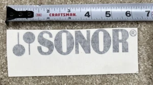 Sonor Anfang - 1960er Mitte 70er Jahre Bass Drum Head Logo - 5 1/4" lang - Bild 1 von 2
