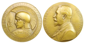 P248, Belgien 1910 Br Medaille, Amerikanische Numismatische Gesellschaft, Athene, Ernest Babelon - Bild 1 von 3
