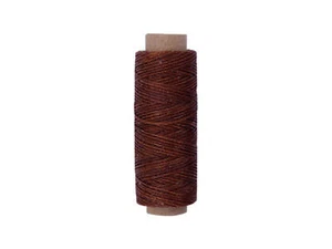 Coffee Leather Sewing Flat Wax Thread, 1mm, 164 ft / 50m - Picture 1 of 5