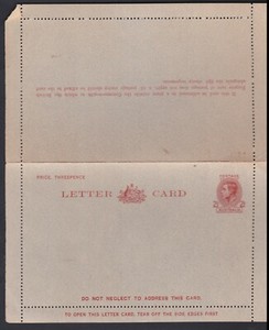 1943 Australia KGVI 2 1/2d Red Sideface DO NOT NEGLECT Letter Card Folded Corner