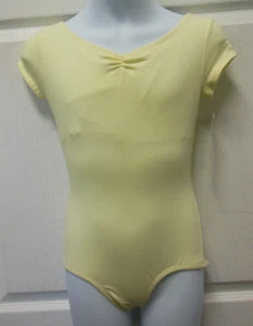 Cap Sleeve Leotard Body Wrappers Cotton Child Sz 12-14 #2723 pinchfront & Back - Picture 1 of 4