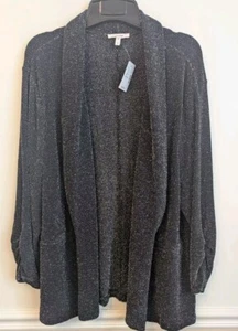 Maurices Gray Glitter Metallic Shrug Open Cardigan Women's Plus Size 2 NWT - Picture 1 of 6