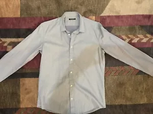 100% Authentic Balmain Slim Fit Blue Shirt Made In France! - Picture 1 of 6