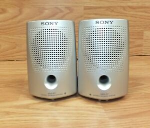 Sony (SRS-P7) Mini Passive Wired Stereo Portable Left & Right Speaker System 