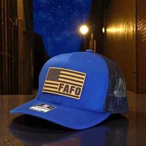 FAFO Mütze, F**k Around and Find Out, Leder Patch Hat, Richardson 112 - Bild 1 von 8