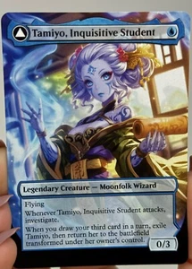 Tamiyo, Tarjeta Proxy Estudiante Inquisitivo con Arte Diseñado Personalizado - Imagen 1 de 3