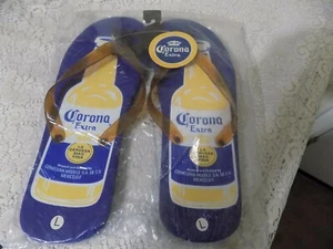 NEW Mens Flip Flops Corona Extra Beer Sandals L - 11 Inches Long - Picture 1 of 2