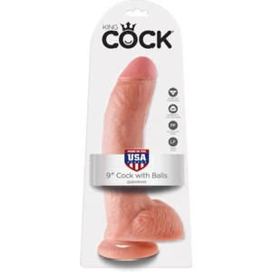 KING COCK 9" PENE REALISTICO CON TESTICULOS 23 CM - Envio Domicilio - Imagen 1 de 4