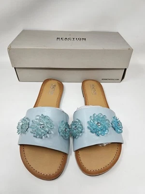 Reaction Kenneth Cole NEW Just Enough Beaded Slides Sandals Size 8 - Image 1 of 4