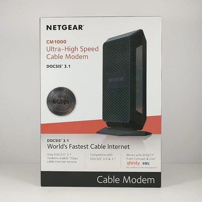 NETGEAR CM1000 Ultra-High Speed Cable Modem DOCSIS 3.1 for XFINITY, Spectrum,Cox - Image 1 of 4