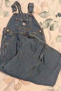 Carhartt Denim Bib Overalls Toddler Size 3T Blue Jean - Picture 1 of 5