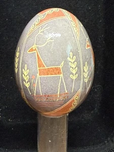 Genuine Pysanky Egg Hand Painted by Legend Jackie Korosec '04 Tulips Easter Egg - Picture 1 of 5