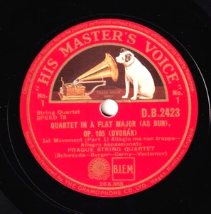Prague SQ. Dvorak (Quartet op. 105). HMV DB 2423-5 (3). NM(-) - Imagen 1 de 1