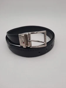 Tommy Hilfiger Black Dress Belt Men's 40/100 Genuine Bonded Leather Reversible - Picture 1 of 15