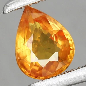 0.37ct t.w 5x4mm Pear Natural Orange Sapphire Songea, Tanzania🔥 - Picture 1 of 4