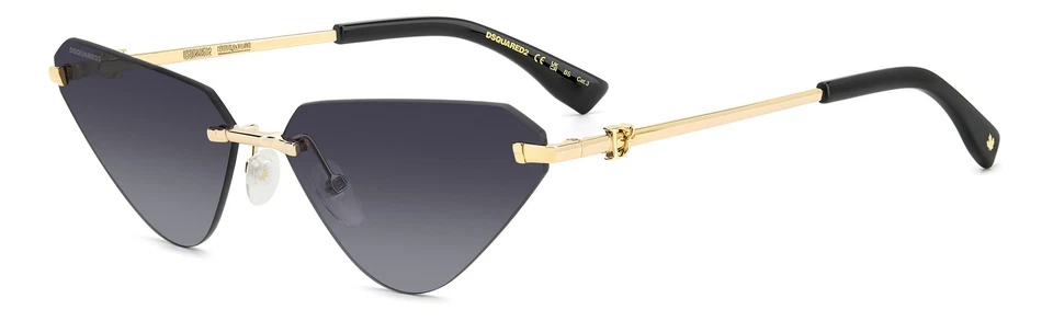 Dsquared2 D2 0108/S GOLD BLACK/ GREY SHADED 63/14/145 women Sunglasses - Image 1 of 3