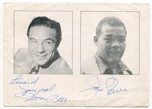Max Baer And Joe Louis Signed 5x7 Inch Vintage Boxing Photo Autographed - Picture 1 of 2