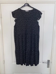 Black with White Dots, Short Sleeves, Knee Length Dress by 18 By Red Herring - Picture 1 of 9