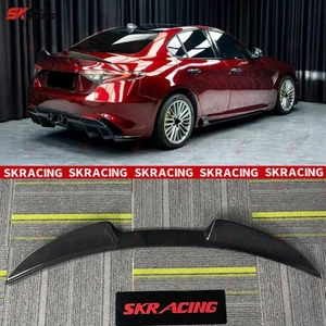 For Alfa Romeo Giulia 2017-2024 Real Carbon Fiber Rear Trunk Spoiler Wing Lip - Bild 1 von 22