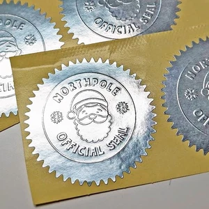 Sello de aluminio pegatinas de Navidad Polo Norte etiqueta de oficina de correos para letras de Santa - Imagen 1 de 6
