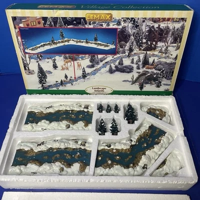 Corriente de molino Lemax con caja de resina extensible #94403A 1999 de colección Foto 1 de 4