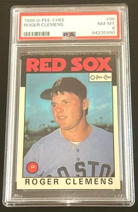 1986 O - PEE - CHEE #98 ROGER CLEMENS BASEBALL 2ND YEAR  CARD PSA 8 CENTERED - Picture 1 of 3