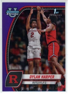 2024-25 Bowman University Chrome Dylan Harper #22 1st Bowman Purple  /399 - Picture 1 of 2