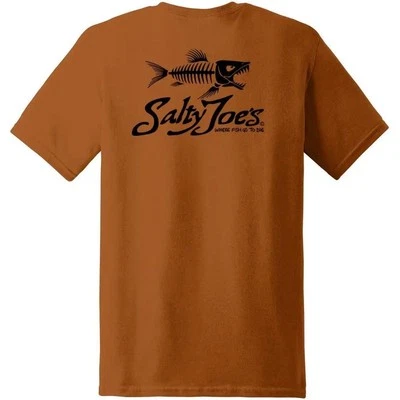 Camiseta de algodón de peso pesado Salty Joe's Skeleton Fish Foto 1 de 4