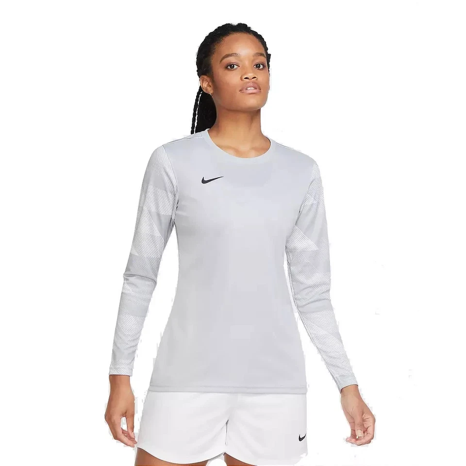 Nike Shirt Womens Small Gray Dri-FIT Soccer Long Sleeve Training CJ6071-012