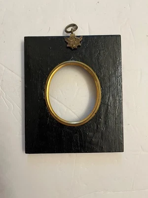 Antique 1820-1830’s Silhouette Portrait  Ebonized Frame - Image 1 of 4