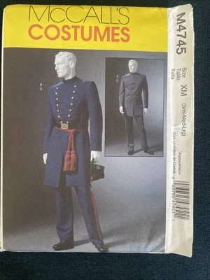 McCalls Costumes 4745 NEW Civil War Men’s Jackets & Pants Size S-L - Image 1 of 4