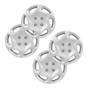 Universal Wheel Cover ABS Hub Caps -Set of 4 Full Heat & Impact 13" Silver - Picture 1 of 8