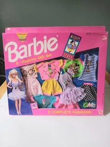 1992 Barbie 6-fashion Gift Set Mickeys Stuff 90s Mattel Doll Disney Outfits New - Bild 1 von 10