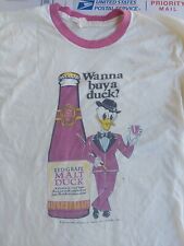 RARE VINTAGE RED GRAPE MALT DUCK SINGLE STITCH TSHIRT THE NATIONAL BREWING CO. M