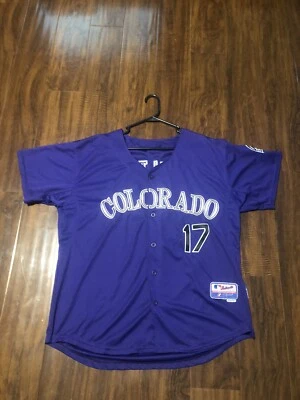 Jersey Colorado Rockies Todd Helton Majestic Auténtico Cool Base Talla 52 Foto 1 de 3