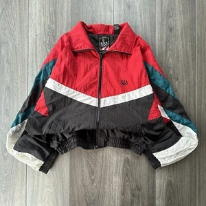 Vintage USA Olympic Windbreaker Jacket Adult Large Nylon Shell Geometric 90s - Picture 1 of 5