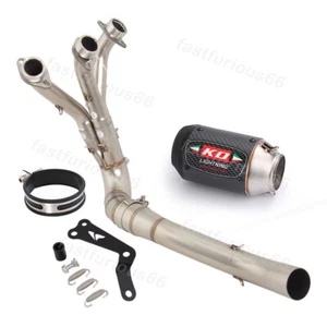 51mm For Yamaha MT09 20-23 XSR900 22-23 Exhaust Muffler Header Pipe Carbon Tips - Picture 1 of 12