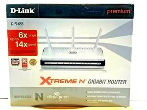 D-Link DIR-655 300 Mbps 4-Port Gigabit Wireless N Router - Picture 1 of 12