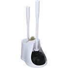 Mainstays Toilet Plunger & Brush with Caddy Set- White.