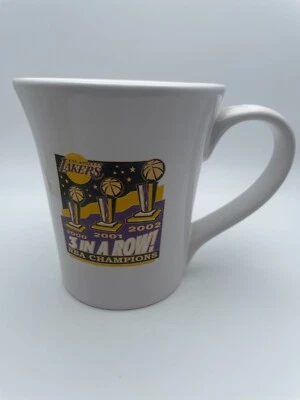 LA LAKERS NBA Champions Mug  2000 2001 2002 3 in a Row Kobe Fish Rick Fox C 66 - Image 1 of 4