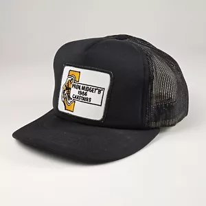 Vintage Snapback Trucker Hat Carstairs Alberta Canada Hockey Midget B Mesh Black - Picture 1 of 7