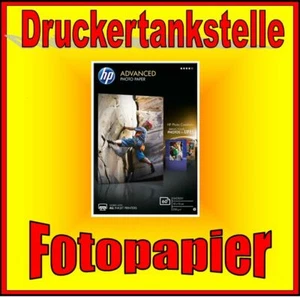 50 Blatt HP Advanced Fotopapier Photopapier Q8008 250g 10x15 glossy glänzend - Afbeelding 1 van 2