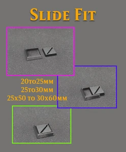 Compatible Old World Miniatures square base Adapters 20/25/30 mm (10pcs) Slide! - Foto 1 di 12
