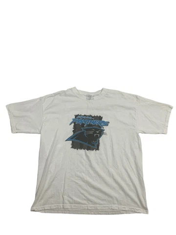 Vintage y2k Carolina Panthers White T-shirt Mens XL Cover