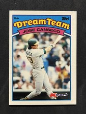 1989 Kmart Topps Dream Team #18 Jose Canseco "A.L. Rookie Of The 80's"