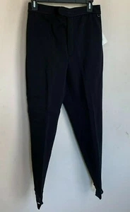 Roffe Womens Ski Pants Black Stirrup Zip Hook Close Security Pocket Size 12R NEW - Picture 1 of 12