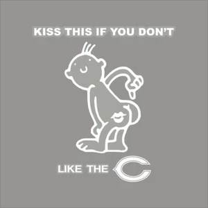 Calcomanía adhesiva de vinilo para pared ventana NFL Kiss this if You Do Not Like the Bears - Imagen 1 de 5