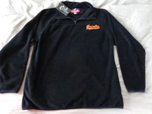 VINTAGE Balitomore Orioles Heavy Weight Fleece Jacket Sewn Logo Majestic ( L ) - Picture 1 of 4