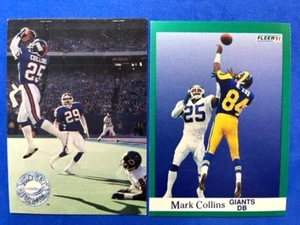 NFL - Mark Collins 1991 Pro Set Platinum & 1991 Fleer Football - Giants - Picture 1 of 2