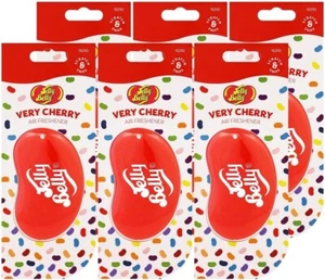 6 x Jelly Belly 3D Bean Sweets Scent Car Home Air Freshener VERY CHERRY - Picture 1 of 1